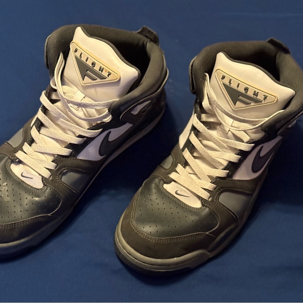 Nike Flight Gray and White Athletic Shoes